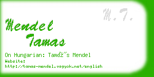 mendel tamas business card
